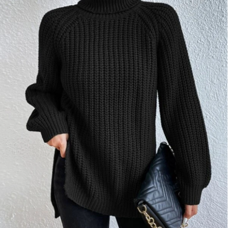 Women’s Jumper - Roll Neck and Ribbed Knit