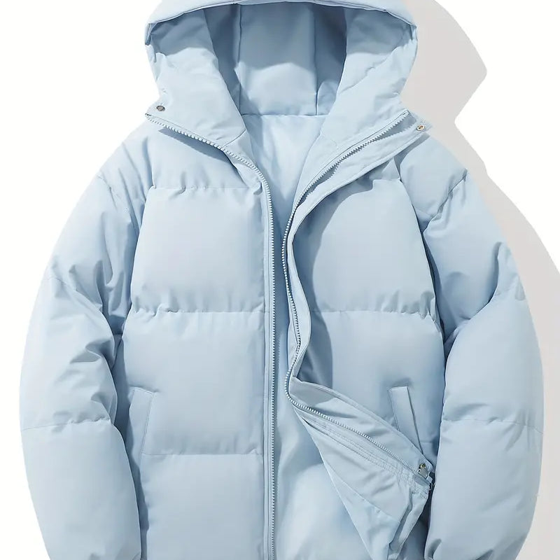 Women's Winter Puffer Jacket - Warm Hooded Outerwear