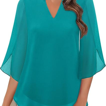 Women's Lightweight Blouse - Stylish Smart Casual Top