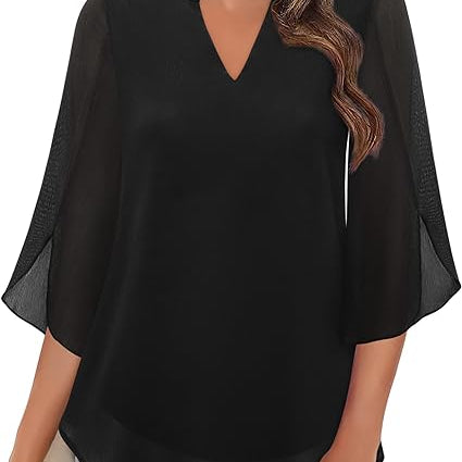 Women's Lightweight Blouse - Stylish Smart Casual Top