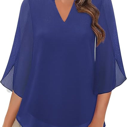 Women's Lightweight Blouse - Stylish Smart Casual Top