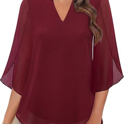 Women's Lightweight Blouse - Stylish Smart Casual Top