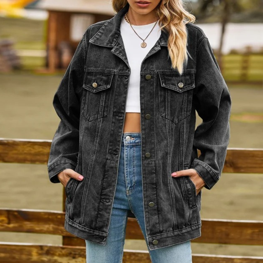Women's Stylish Denim Jacket - Versatile Year-Round Comfort Fit