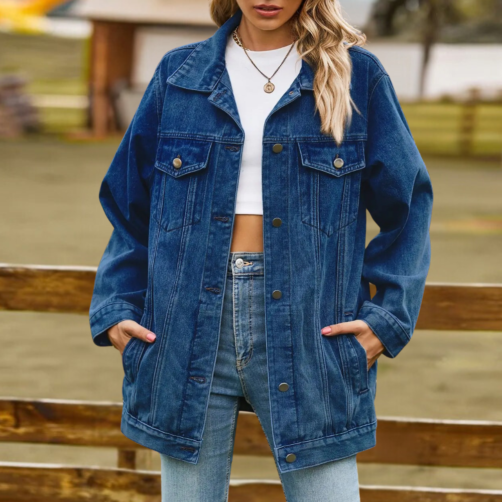 Women's Stylish Denim Jacket - Versatile Year-Round Comfort Fit