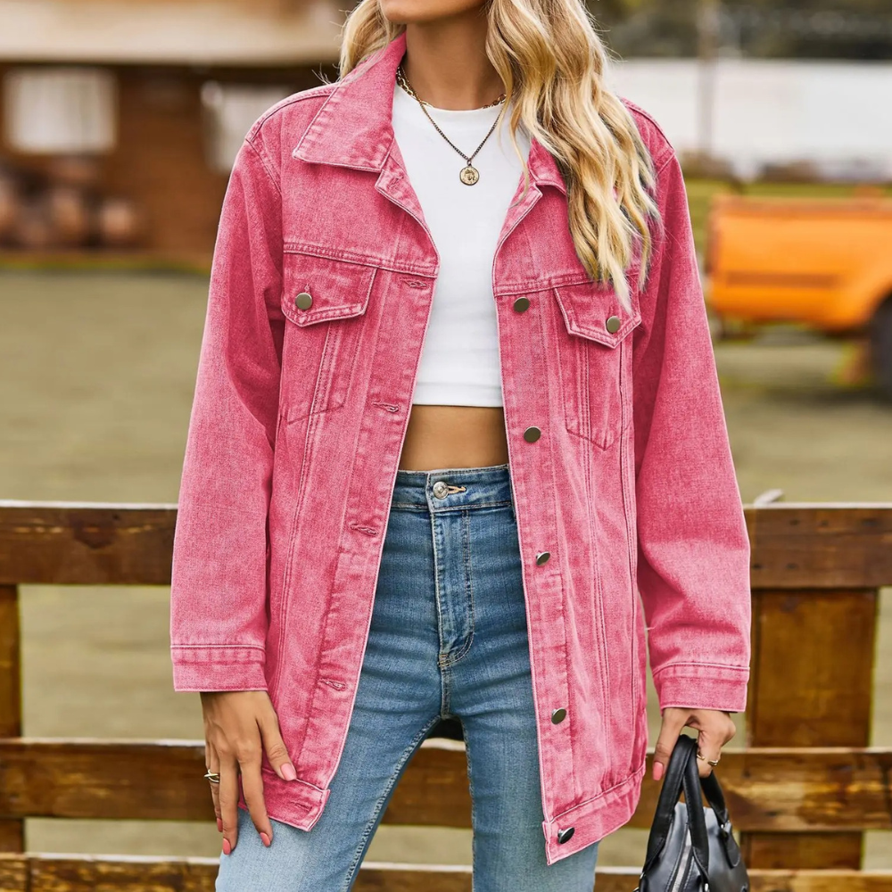 Women's Stylish Denim Jacket - Versatile Year-Round Comfort Fit