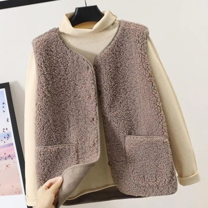 Women's Vest - Textured Finish with Front Pockets