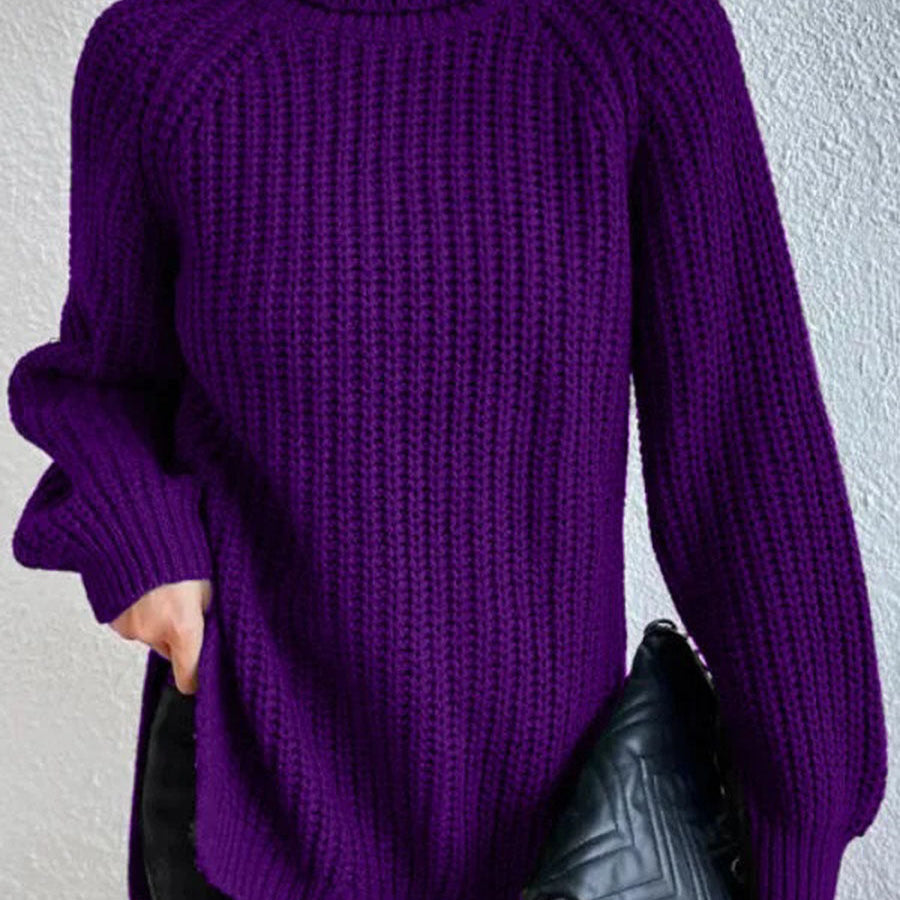 Women’s Jumper - Roll Neck and Ribbed Knit