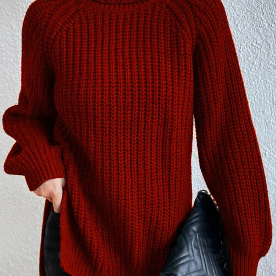 Women’s Jumper - Roll Neck and Ribbed Knit