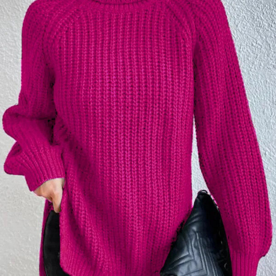 Women’s Jumper - Roll Neck and Ribbed Knit
