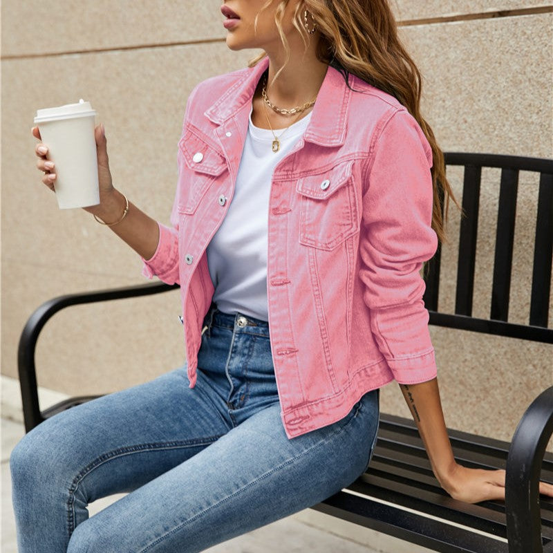 Women's Stylish Denim Jacket - Versatile Lightweight