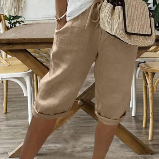 Women's Summer Drawstring Shorts - Lightweight Breathable Casual