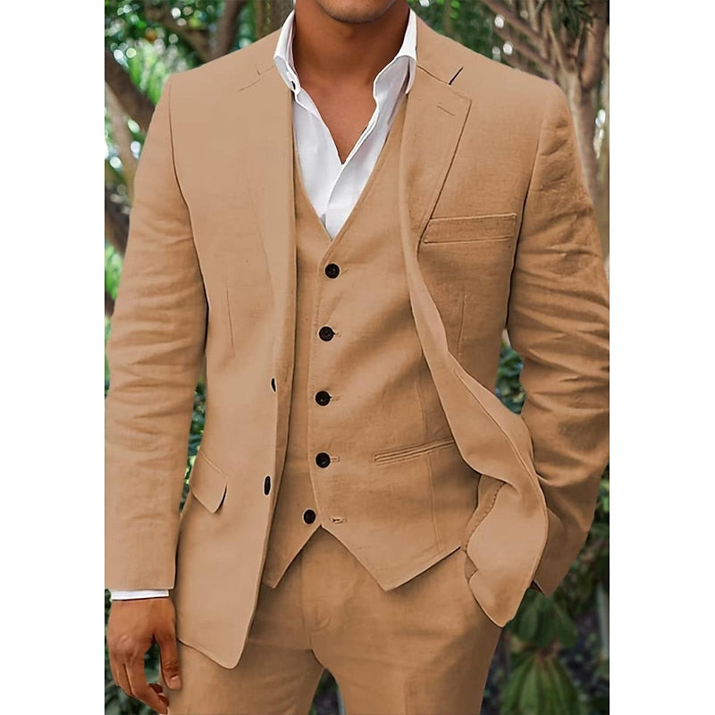 Stylish Three-Piece Wedding Suit for Men