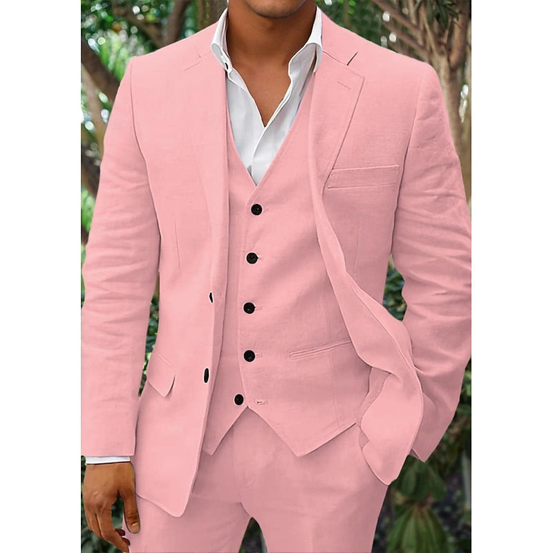 Stylish Three-Piece Wedding Suit for Men