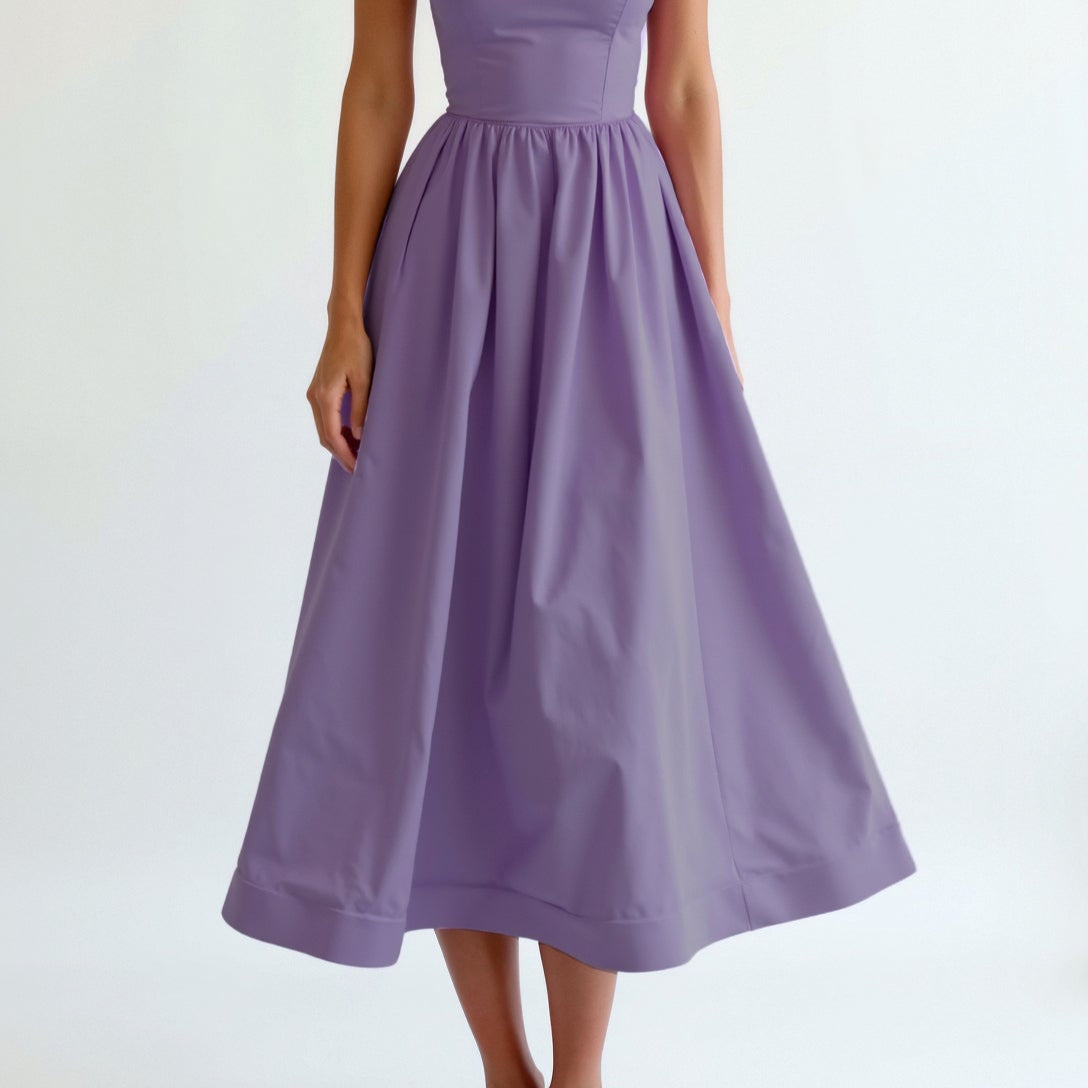 Wedding Guest Dress, Elegant Corset Midi Dress for Women - White, Light Blue, Pink, Purple