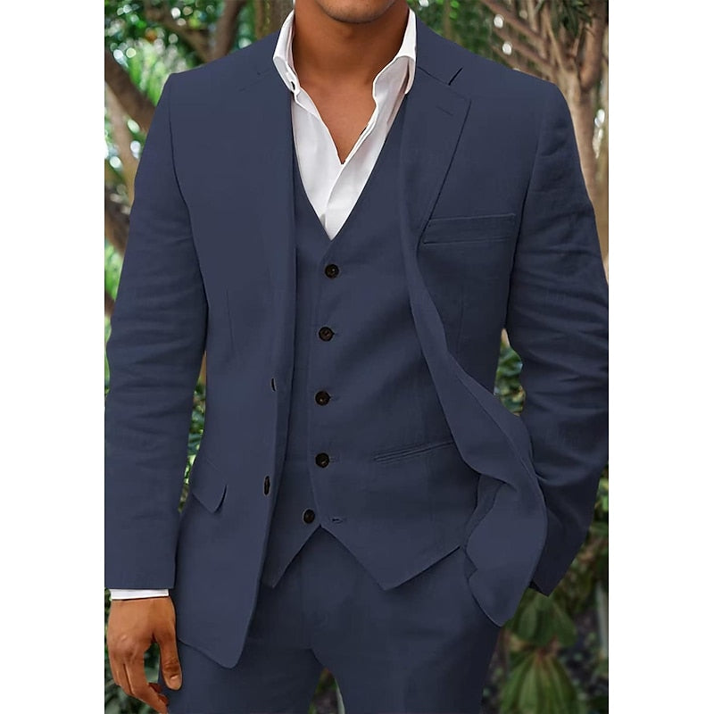 Stylish Three-Piece Wedding Suit for Men