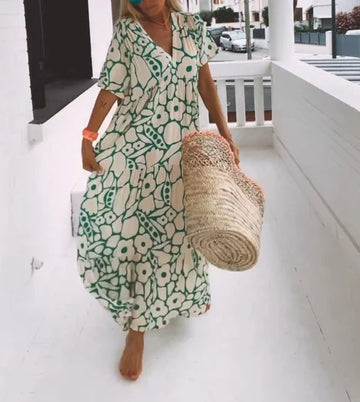 Comfortable Summer Dress with Short Sleeves for Women | Hannah