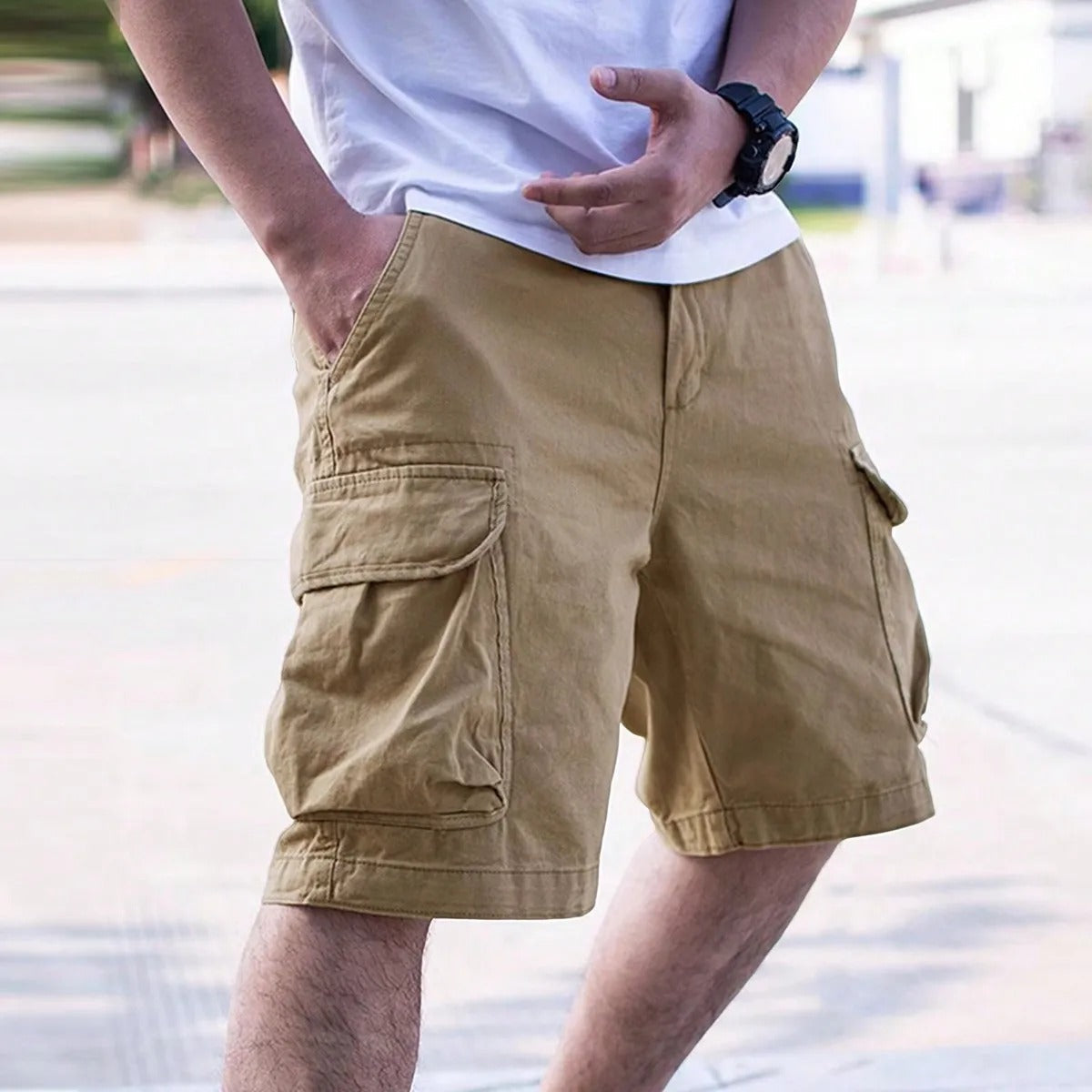 Comfortable Multi-Pocket Cargo Shorts for Men