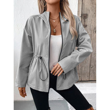 Nina - Drawstring Zip-Up Hooded Jacket for Women