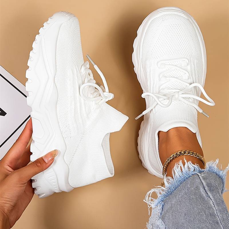 Comfortable and Lightweight Chunky Sole Trainers for Women