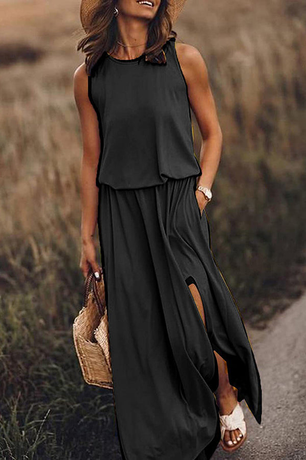 Flowy Slit Maxi Dress for Women