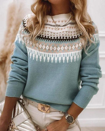 Women's Patterned Winter Jumper - Cosy & Soft-Knit