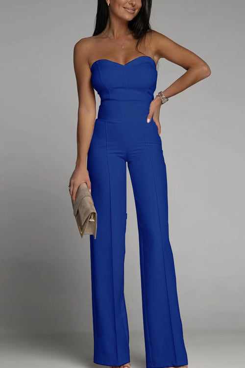 Elegant Strapless Wide-Leg Jumpsuit for Women