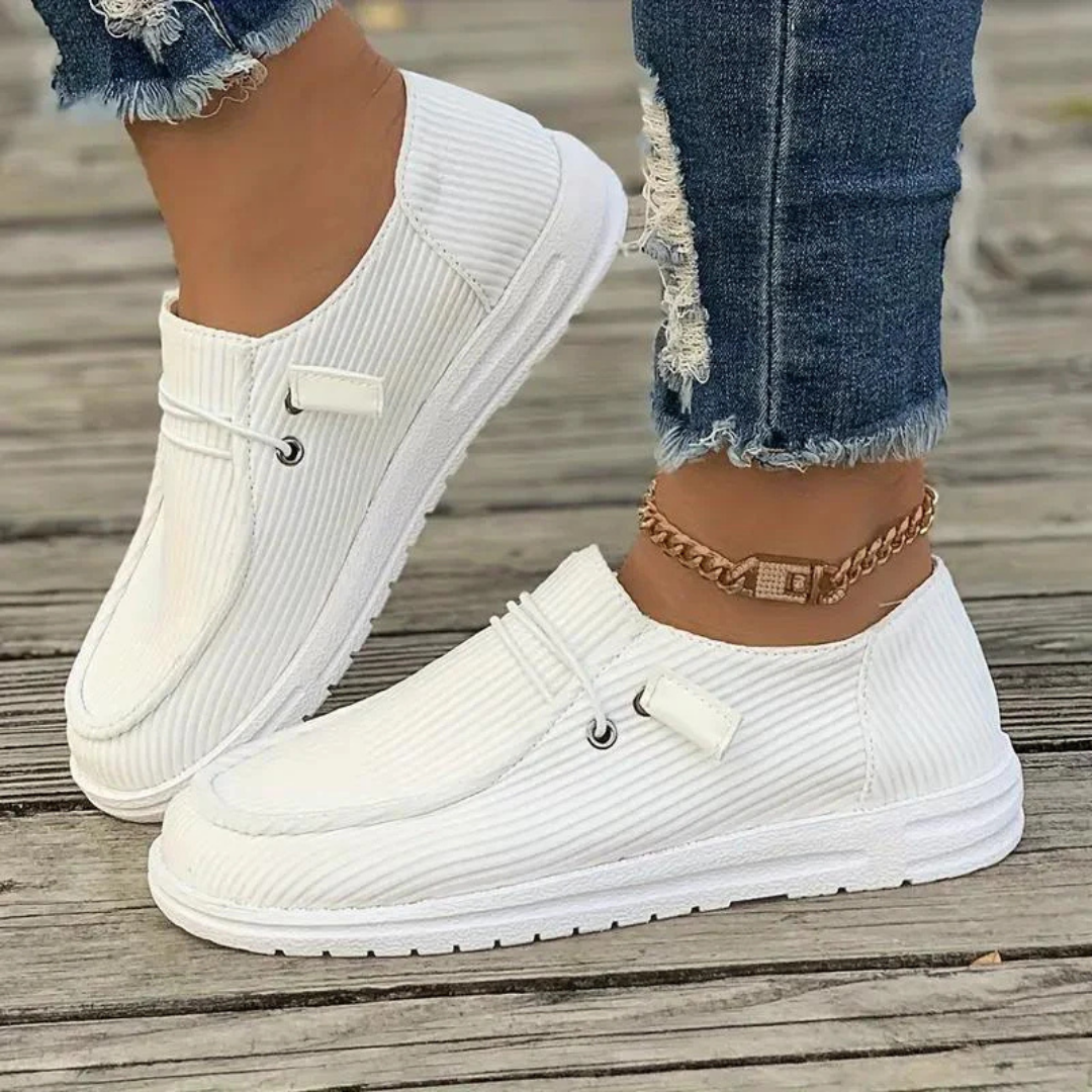 Women's Flat Summer Slip-On Trainers - Lightweight, Comfortable & Versatile