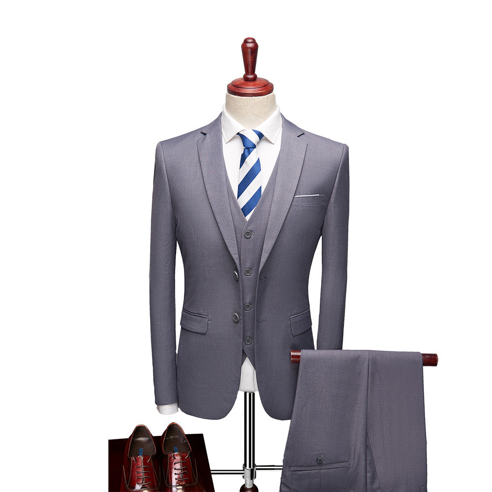 Elegant Slim Fit 3-Piece Wedding Suit Set for Men