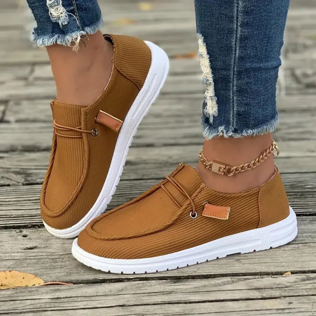 Women's Flat Summer Slip-On Trainers - Lightweight, Comfortable & Versatile