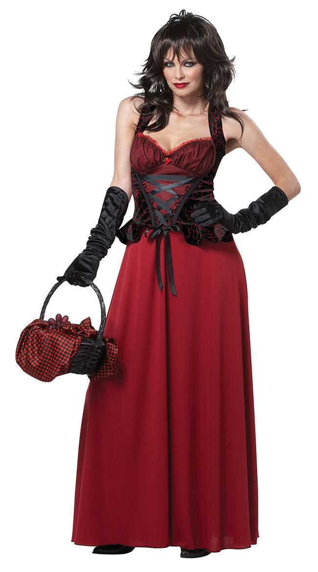 Women's Little Red Riding Hood Halloween Costume - Fairy Tale Fancy Dress