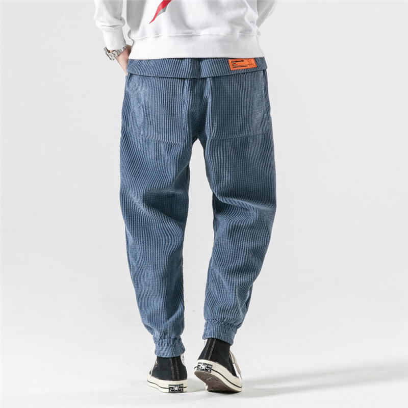 Men's Corduroy Wide Leg Joggers - Stylish and Comfortable