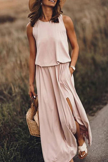 Flowy Slit Maxi Dress for Women