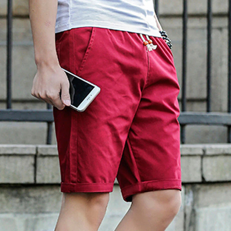 Men's Casual Drawstring Shorts - Low Rise, Breathable & Comfortable