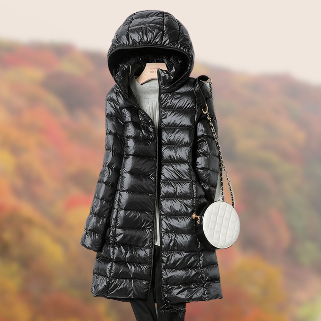 Women's Waterproof Hooded Puffer Jacket - Warm & Comfortable