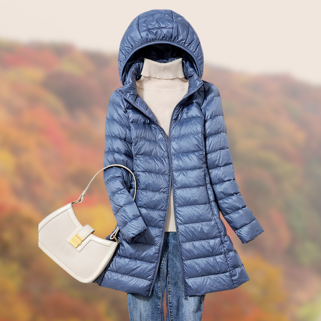 Women's Waterproof Hooded Puffer Jacket - Warm & Comfortable