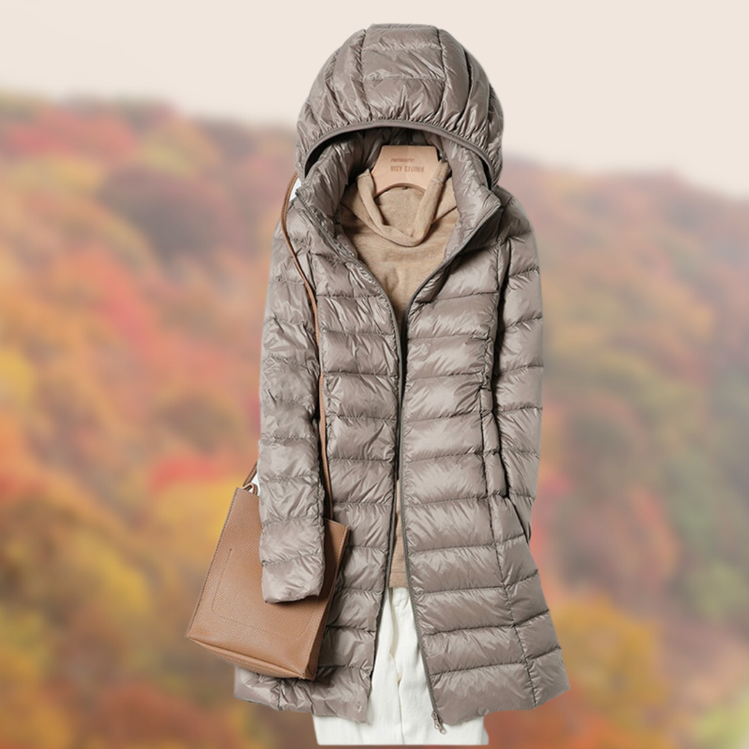 Women's Waterproof Hooded Puffer Jacket - Warm & Comfortable