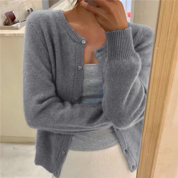 Emily - Solid Color Knit Cardigan for Women