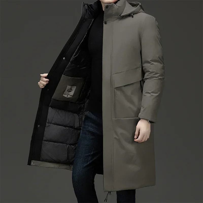 Men's Longline Parka - Hooded with Insulated Lining