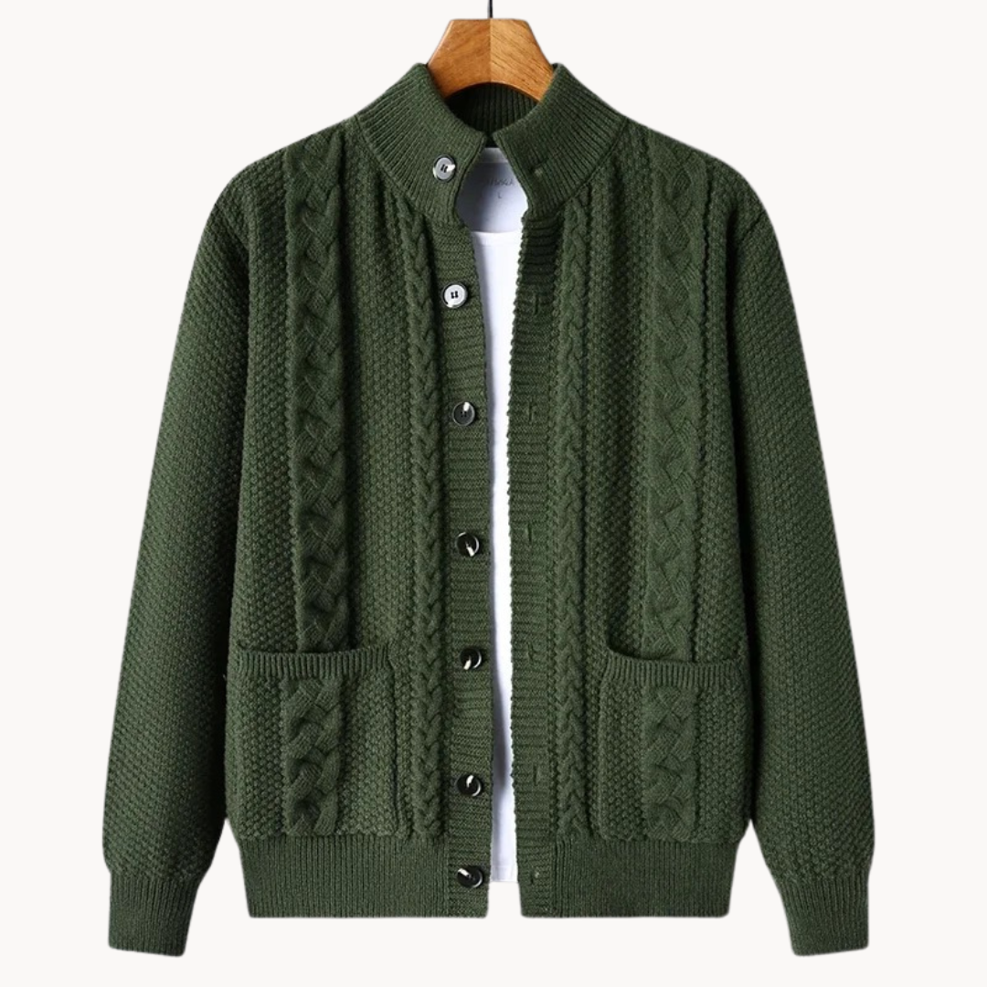 Ryan - Classic Midweight Winter Cardigan for Men