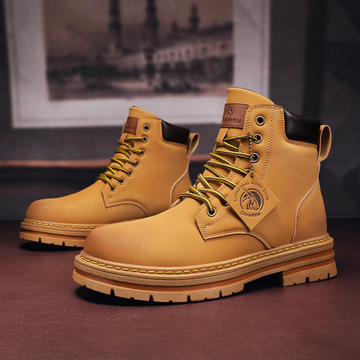Men's Ankle Boots – Lace-Up with Rugged Sole