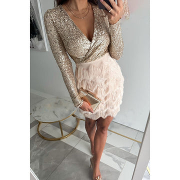 Alyssa - Elegant Glitter Mini Dress for Women