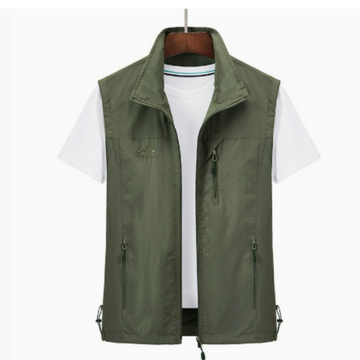 Men's Gilet - Stand Collar with Zip Pockets