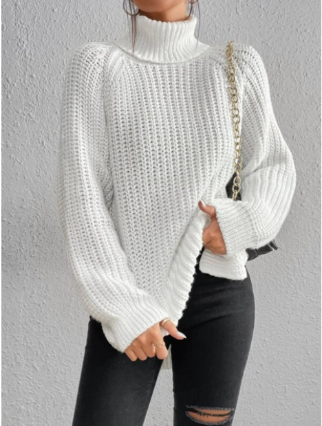 Women’s Jumper - Roll Neck and Ribbed Knit