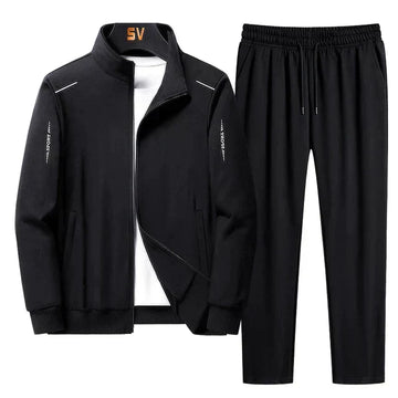 Men's Tracksuit Set - Zip-Up Jacket & Drawstring Trousers