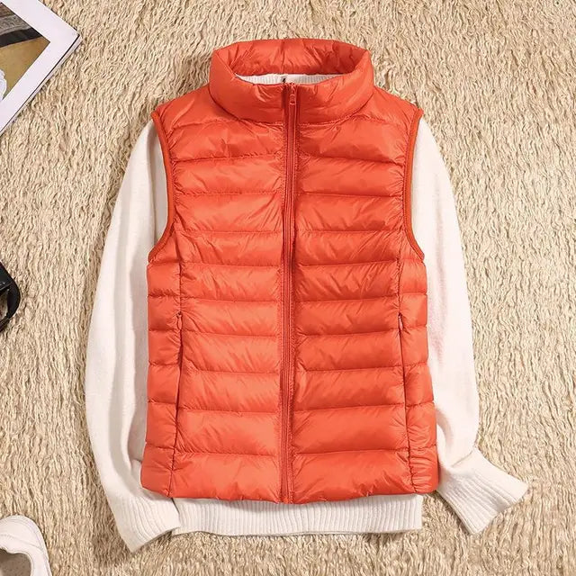Women's Gilet - Stand Collar with Quilted Design