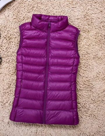 Women's Gilet - Stand Collar with Quilted Design