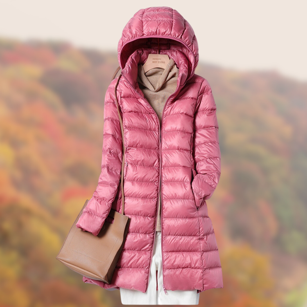 Women's Waterproof Hooded Puffer Jacket - Warm & Comfortable