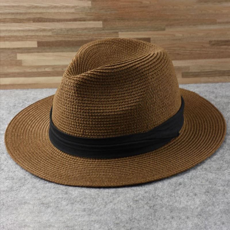 Unisex Classic Panama Hat - Handmade Toquilla Straw Travel Sun Hat
