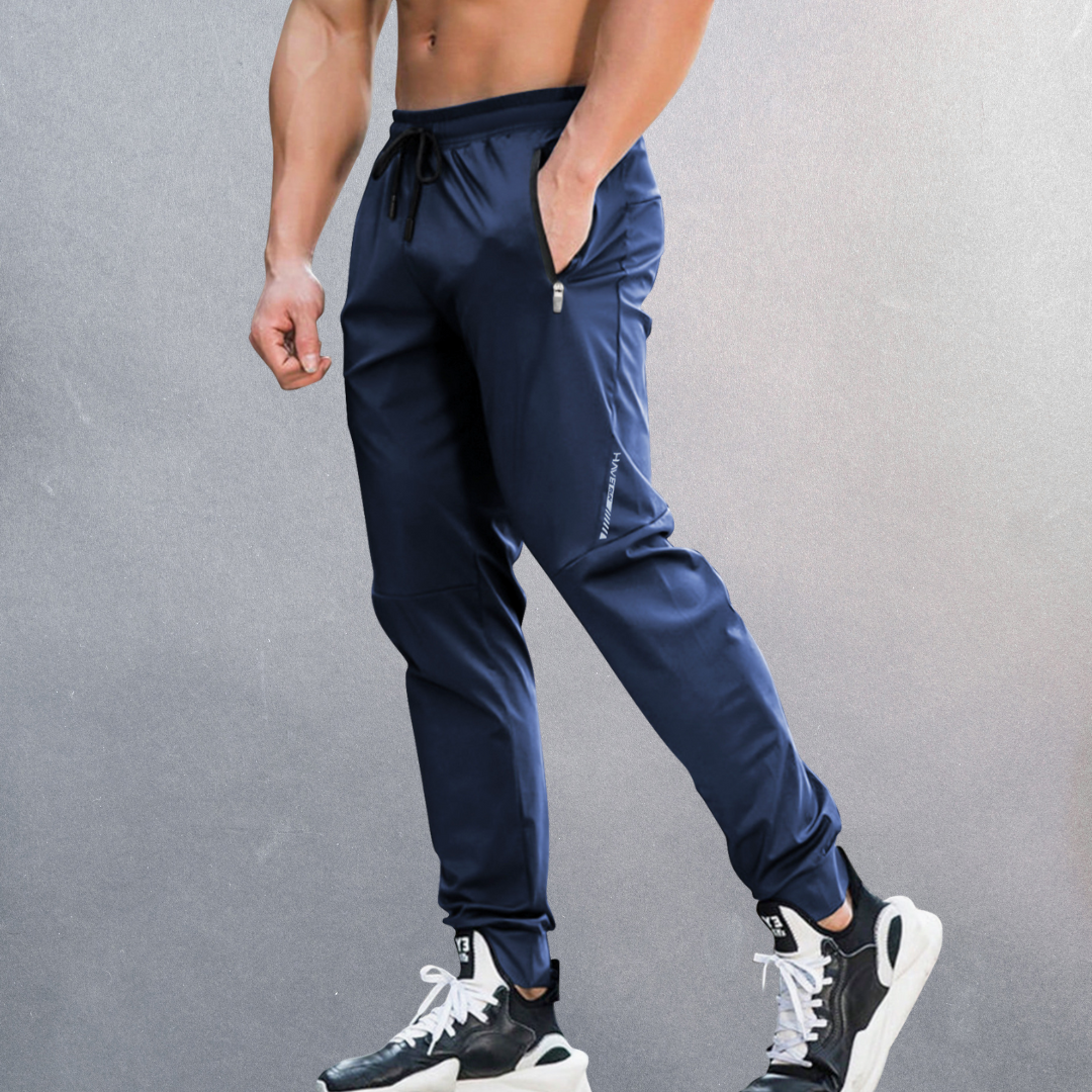 Men's Jogger Trousers - Cuffed Ankle with Drawstring Waist