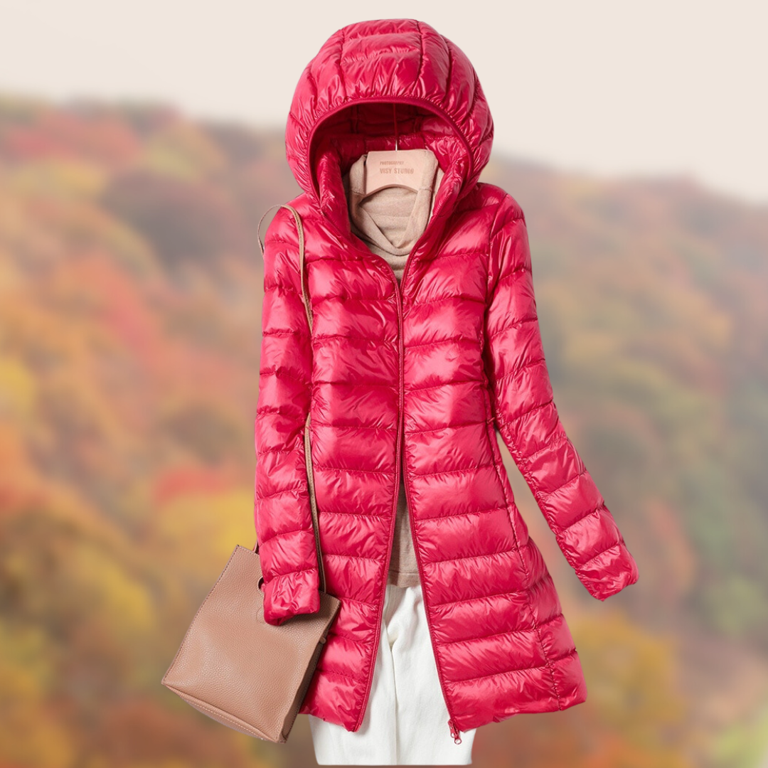 Women's Waterproof Hooded Puffer Jacket - Warm & Comfortable